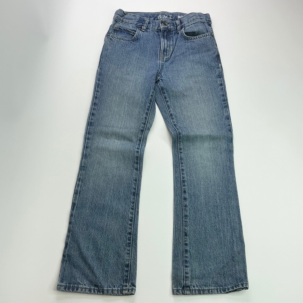 The Children's Place Blue Bootcut Jeans Boys Size 10 Adjustable Waist Denim